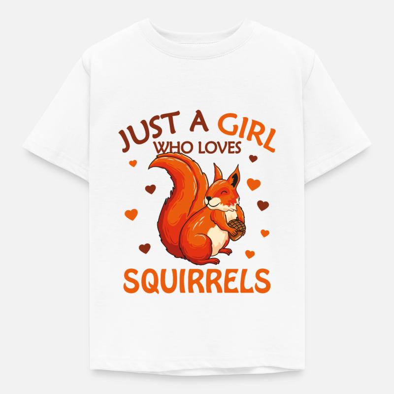 Eichhörnchen - Kinder T-Shirt - Weiß