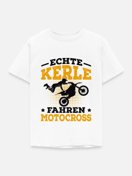 Motocross - Kinder T-Shirt - Weiß