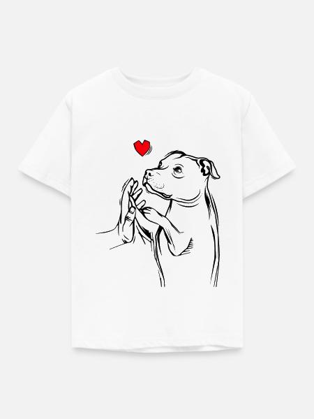Staffordshire Bullterrier - Kinder T-Shirt - Weiß