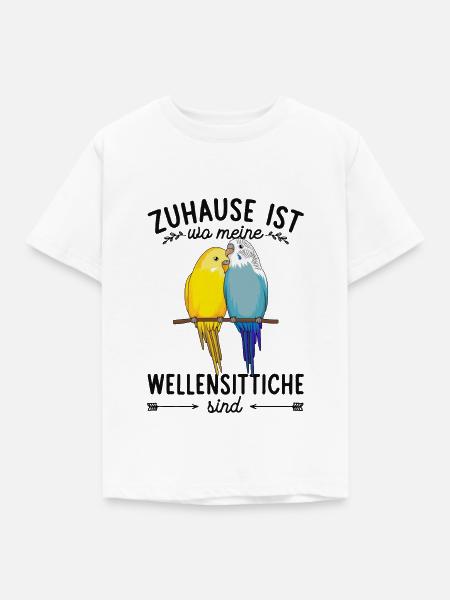 Wellensittich - Kinder T-Shirt - Weiß