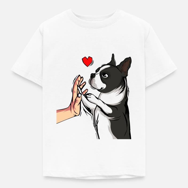 Boston Terrier chiens Chère maîtresse - T-shirt Enfant - blanc