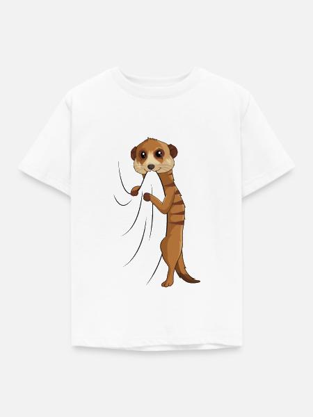 Erdmännchen - Kinder T-Shirt - Weiß