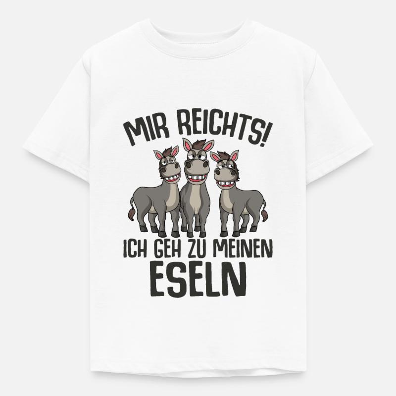 Esel - Kinder T-Shirt - Weiß
