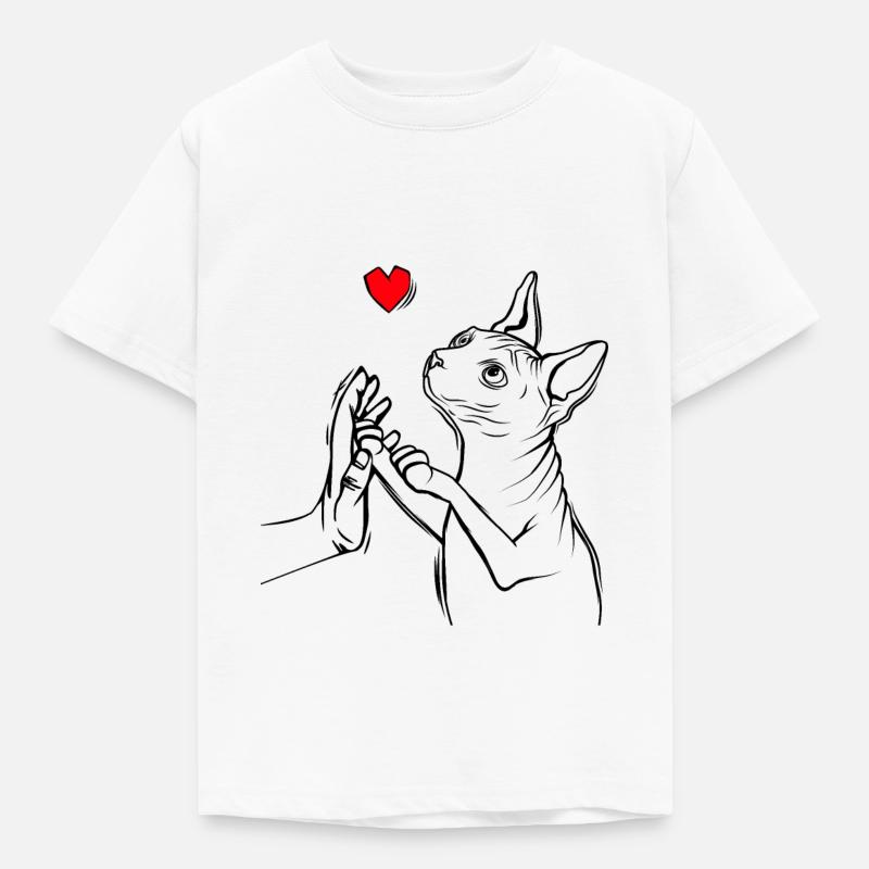 Sphynx Katze - Kinder T-Shirt - Weiß