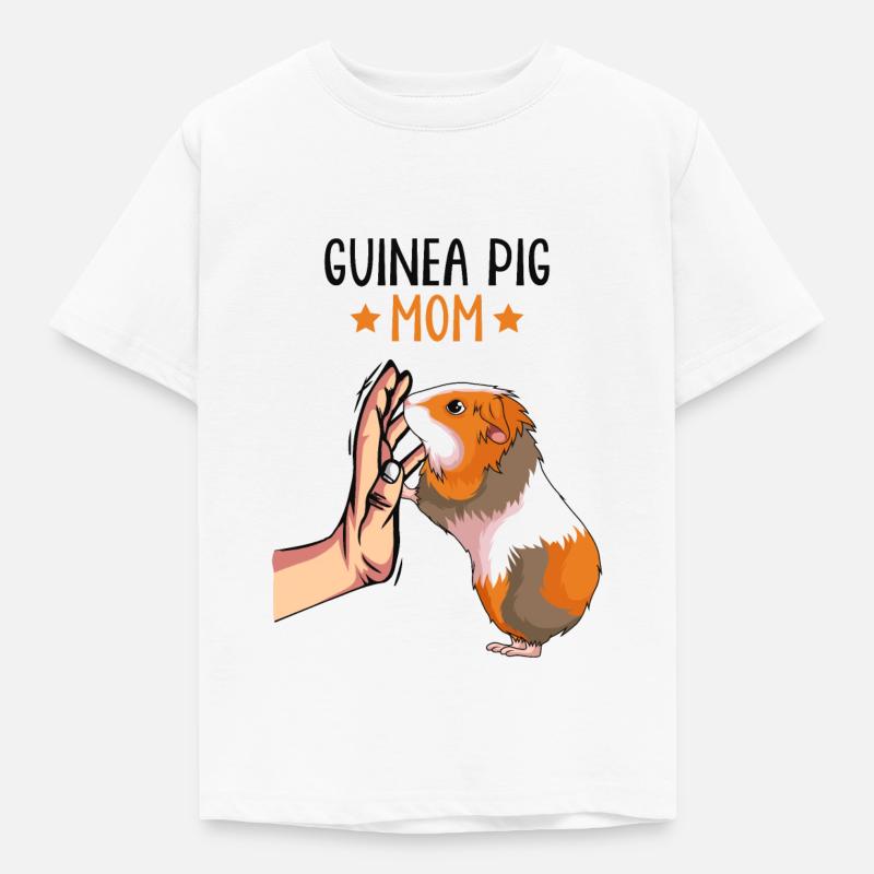 Cochon d’Inde Mama Pet - T-shirt Enfant - blanc