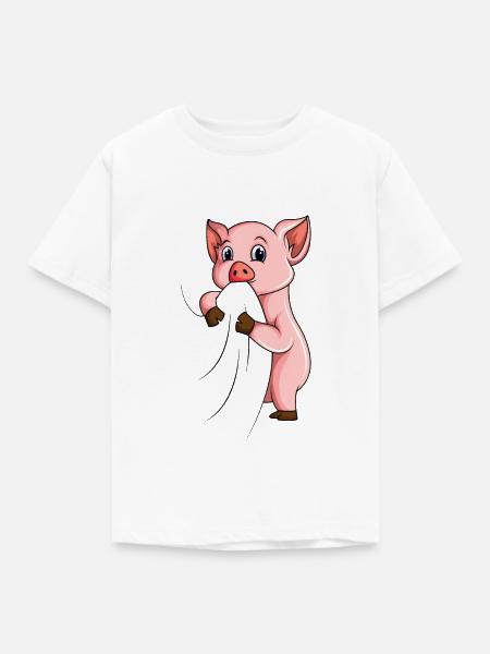 Schweine - Kinder T-Shirt - Weiß