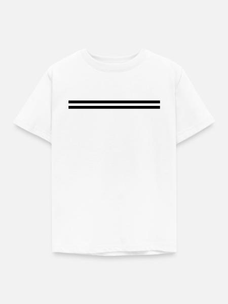 Linie Symbol Strich - Kinder T-Shirt - Weiß