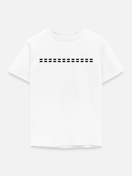 Linie gestrichelt - Kinder T-Shirt - Weiß
