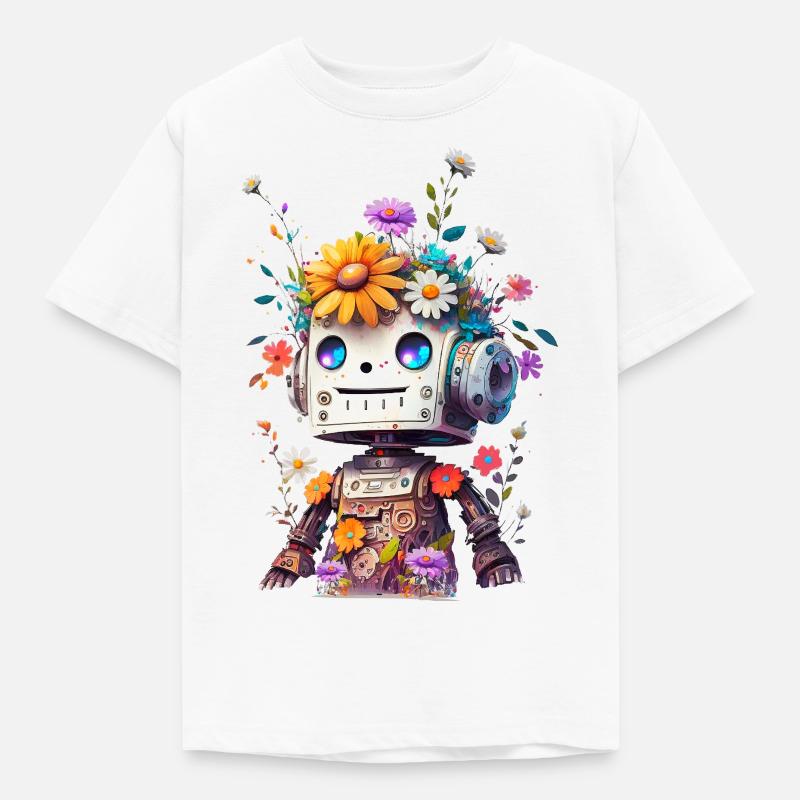 Robot mignon - T-shirt Enfant - blanc