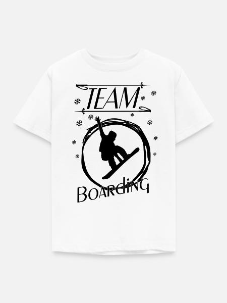 team boarding - Kinder T-Shirt - Weiß
