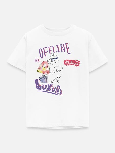 Offline   - Kinder T-Shirt - Weiß