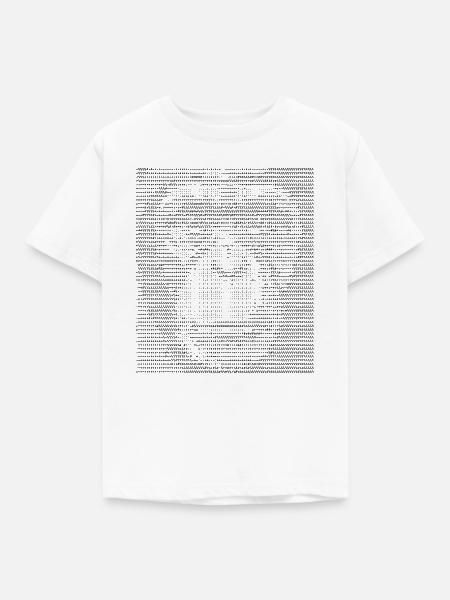 Affen-ASCII-Gesicht - Kinder T-Shirt - Weiß