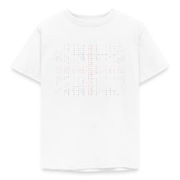 London LDN Union Jack - Kinder T-Shirt - Weiß - Vorne - AI Model Kid Male (0cm)