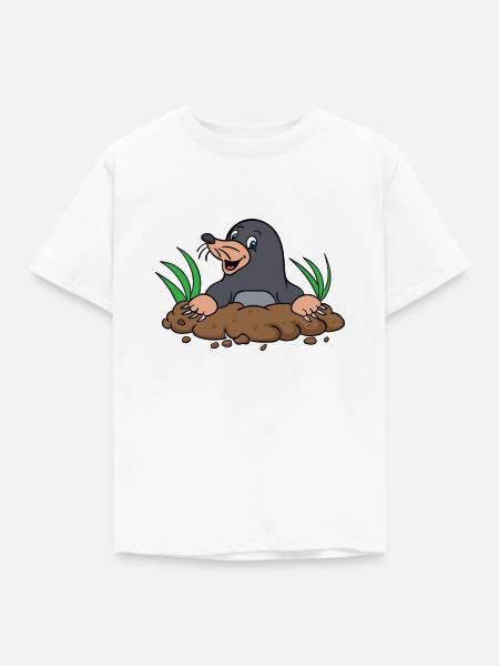 Maulwurf - Comic - Cartoon - Geschenkidee - Kinder T-Shirt - Weiß
