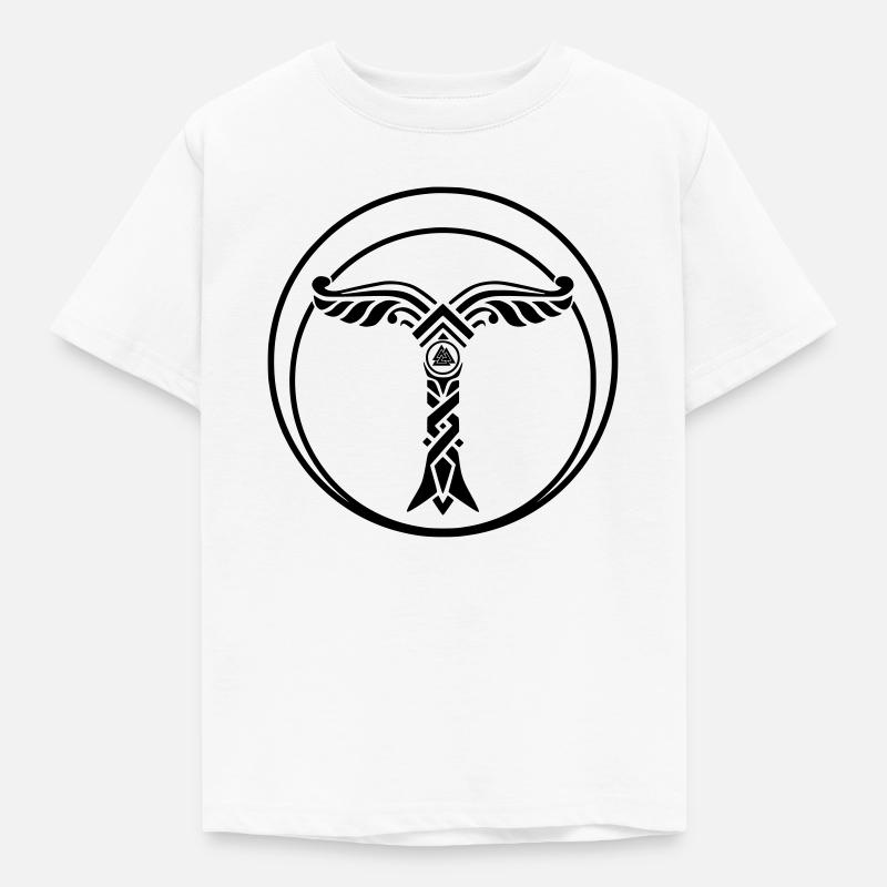 Irminsul with Valknut - Kids' T-Shirt - white