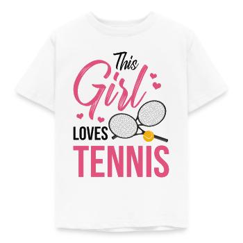 Tennis - Kinder T-Shirt - Weiß - Vorne - AI Model Kid Male (0cm)