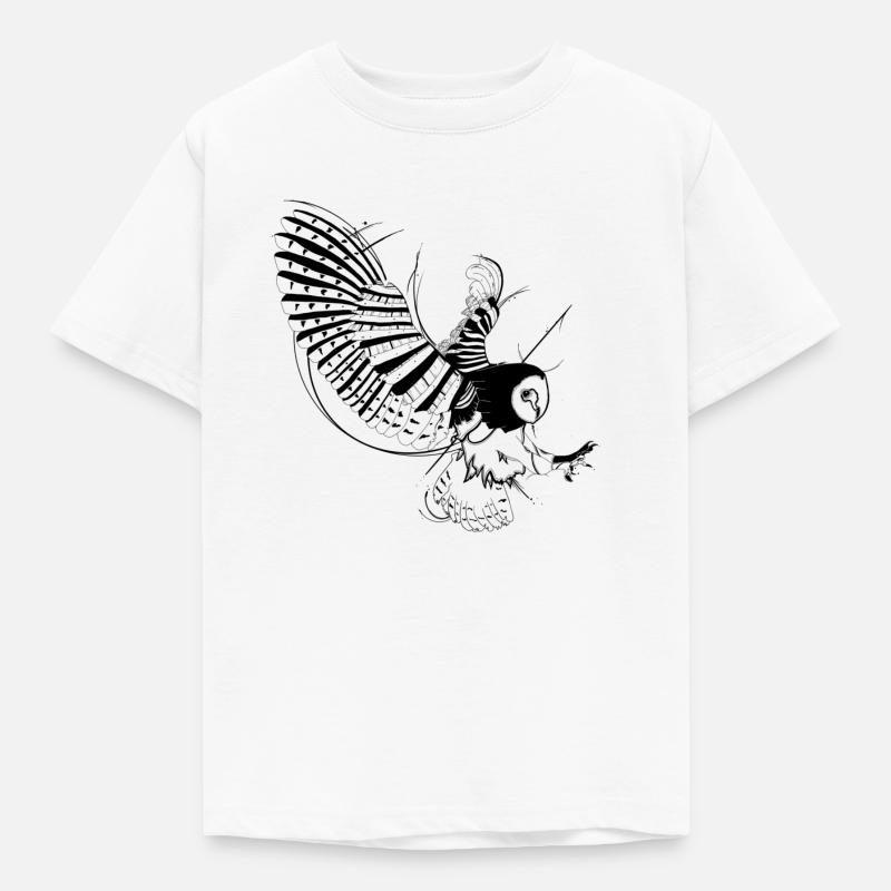 Eule - Kinder T-Shirt - Weiß