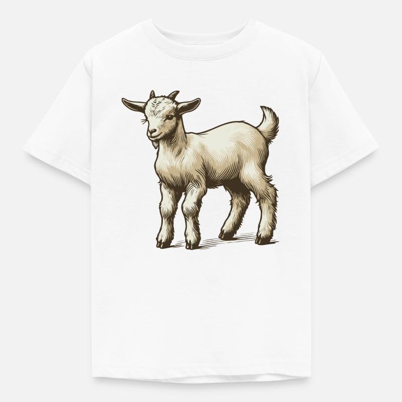Zicklein - Kinder T-Shirt - Weiß