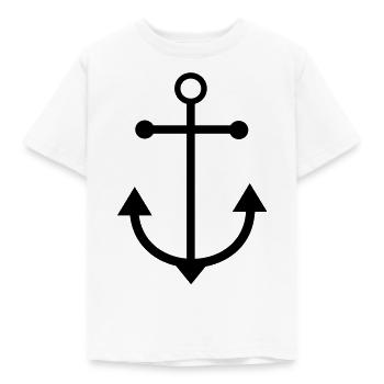 Anker - Kinder T-Shirt - Weiß - Vorne - AI Model Kid Male (0cm)