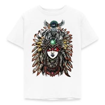 Indianer - Kinder T-Shirt - Weiß - Vorne - AI Model Kid Male (0cm)