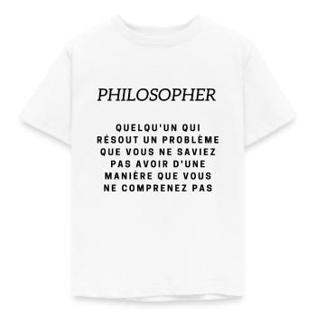 philosopher - T-shirt Enfant - blanc - Devant - AI Model Kid Male (0cm)