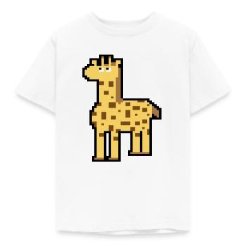 Giraffe 8bit - Kinder T-Shirt - Weiß - Vorne - AI Model Kid Male (0cm)