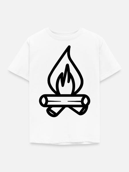 Lagerfeuer - Kinder T-Shirt - Weiß