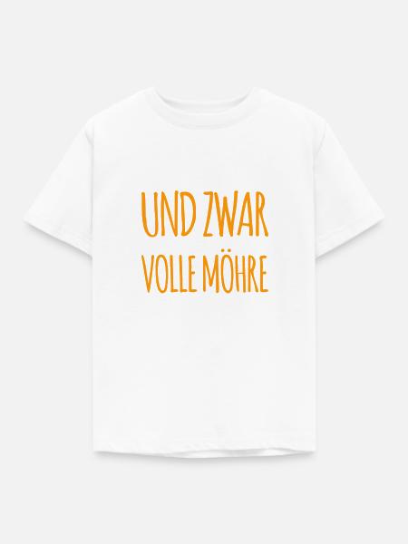 volle Möhre - Kinder T-Shirt - Weiß