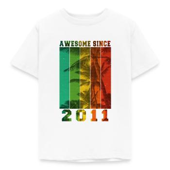 Awesome Since 2011 - Kids' T-Shirt - white - Front - AI Model Kid Male (0cm)