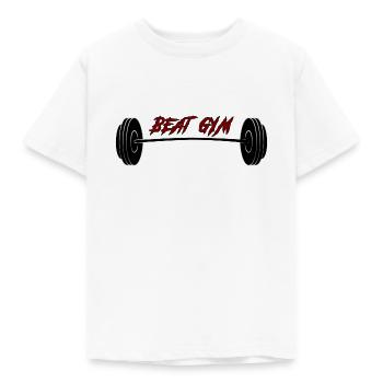 Beat Gym - Kinder T-Shirt - Weiß - Vorne - AI Model Kid Male (0cm)