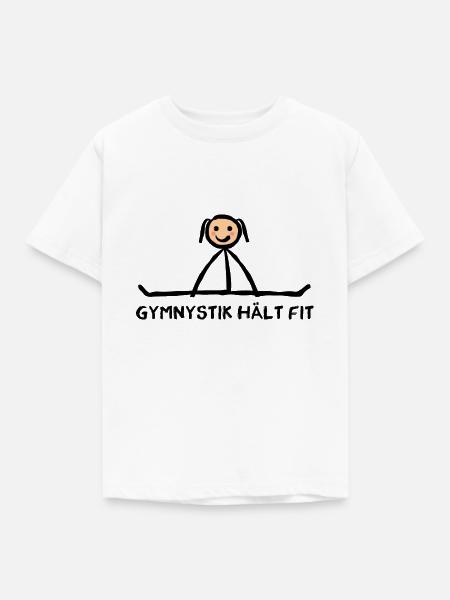 Turnerin - Gymnastik Hält Fit - Kinder T-Shirt - Weiß