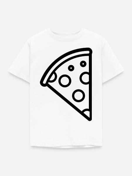 Pizzastück - Kinder T-Shirt - Weiß