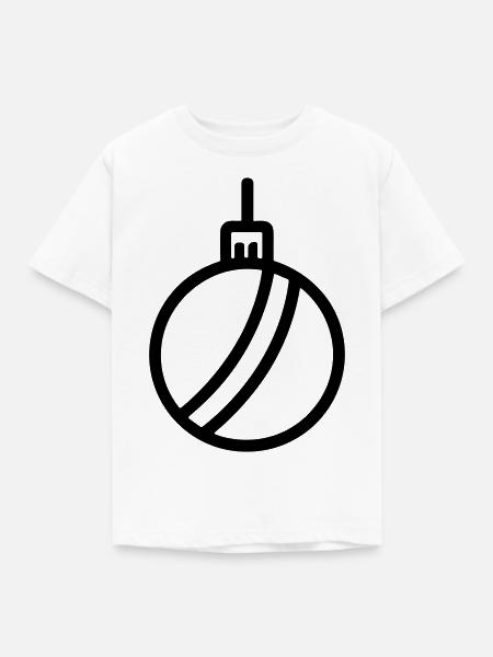 Weihnachtskugel - Kinder T-Shirt - Weiß