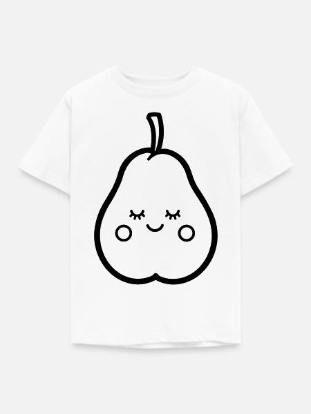 Birne - Kinder T-Shirt - Weiß