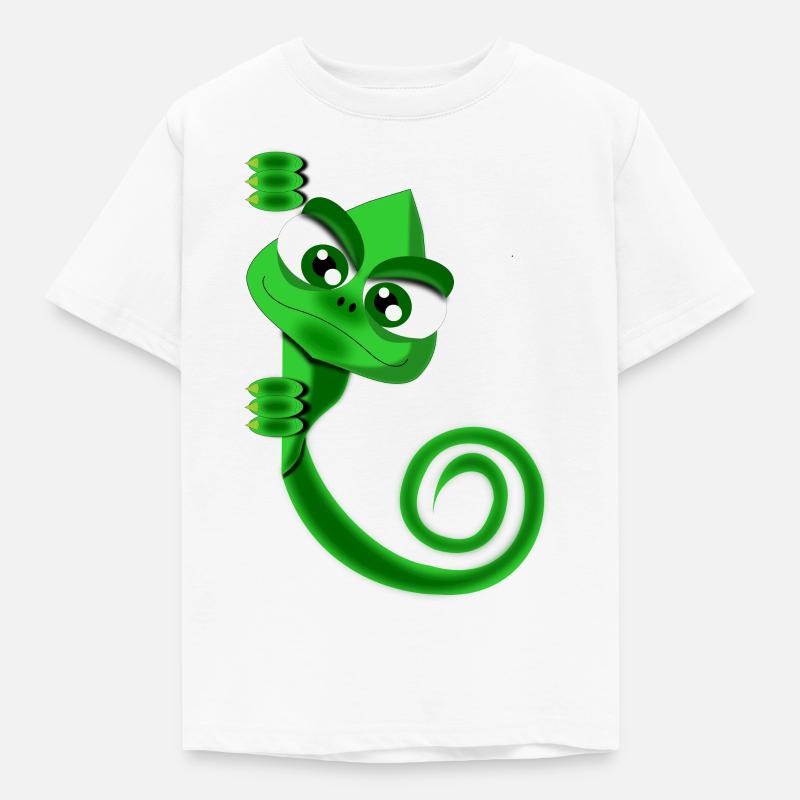 Chamäleon - Kinder T-Shirt - Weiß