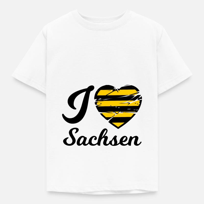 Ich liebe Sachsen - Kinder T-Shirt - Weiß