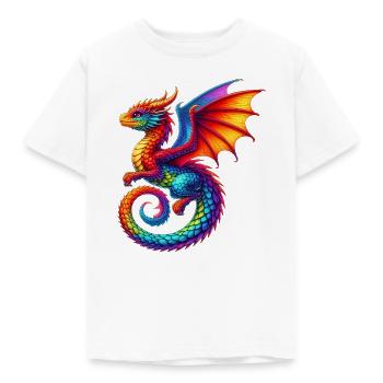 Drache - Kinder T-Shirt - Weiß - Vorne - AI Model Kid Male (0cm)
