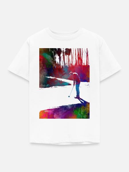 Golfspieler #golf - Kinder T-Shirt - Weiß