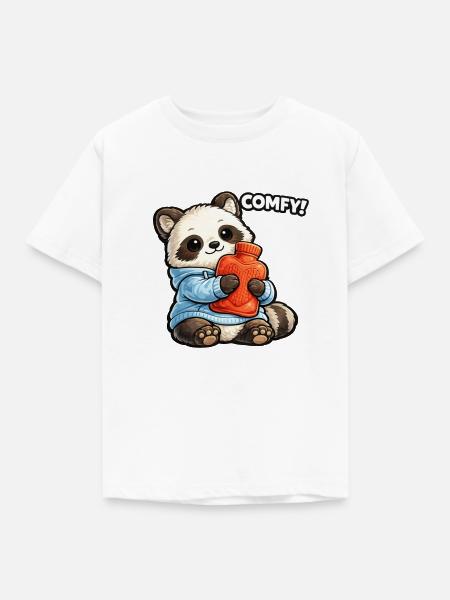 Panda Kuscheltier Wärmflasche - Kinder T-Shirt - Weiß