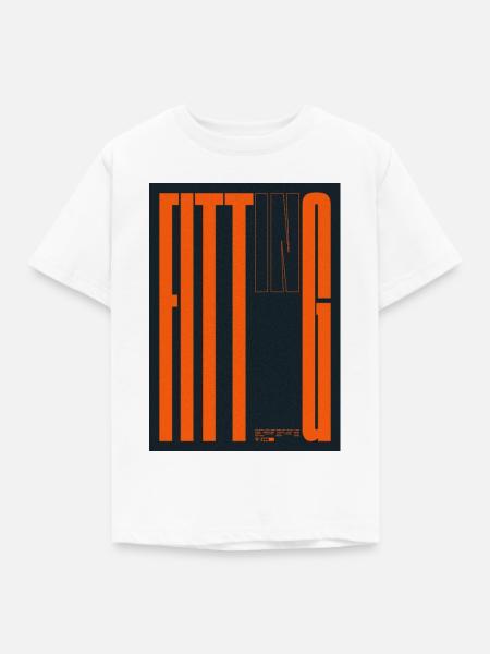 Moderne Textkunst einfügen - Kinder T-Shirt - Weiß