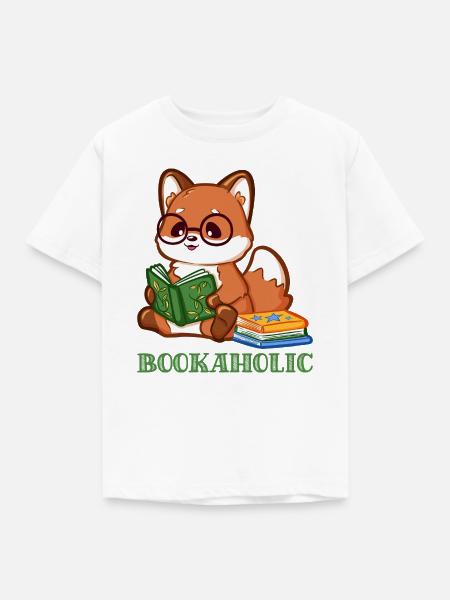 Niedlicher Fuchs mit Spruch und Lesebrille - Kinder T-Shirt - Weiß
