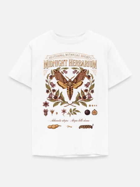 Mitternachtsherbarium Falter Flora - Kinder T-Shirt - Weiß