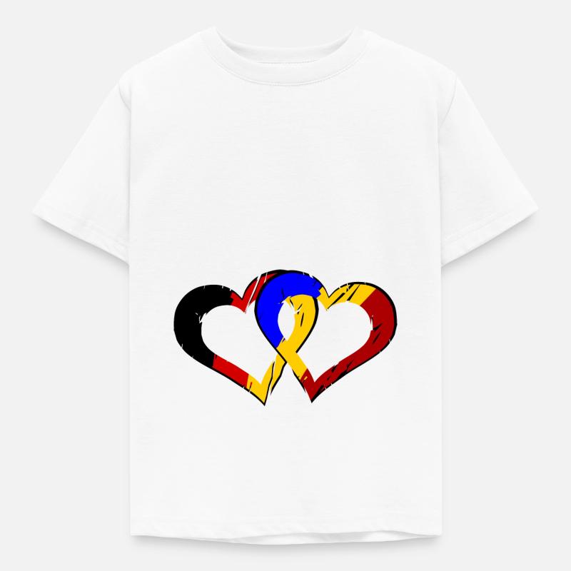 Rumänisch Deutsche Liebe - Kinder T-Shirt - Weiß