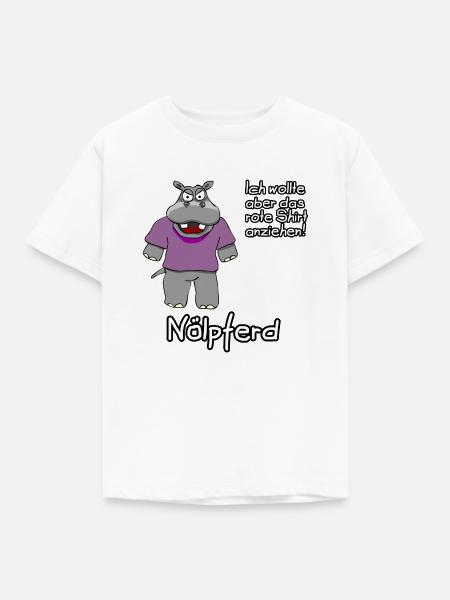 Nölpferd - Kinder T-Shirt - Weiß