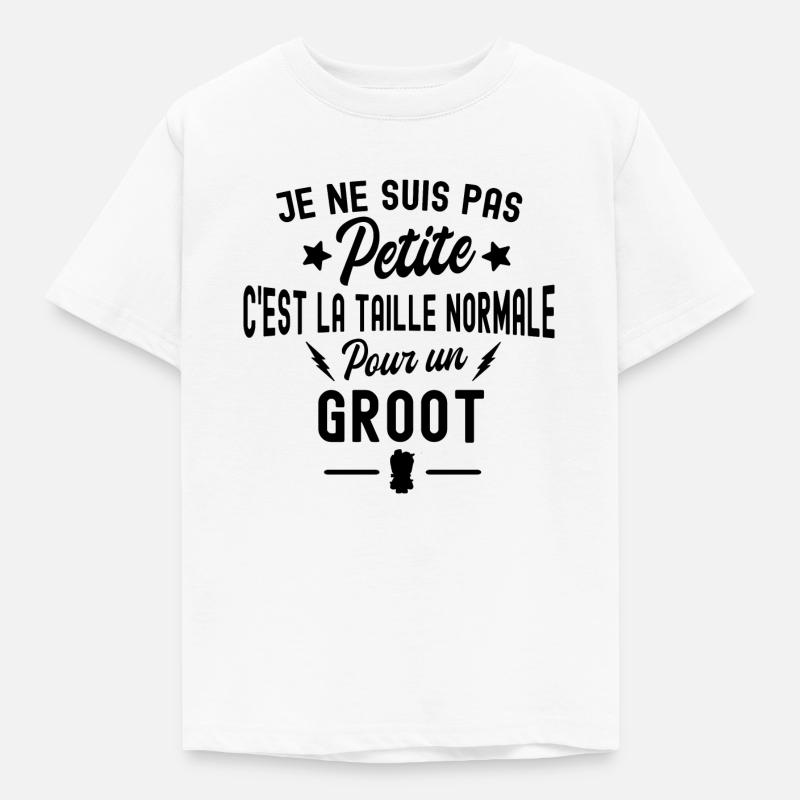 je ne suis pas petite cest la taille pour un groot - T-shirt Enfant - blanc