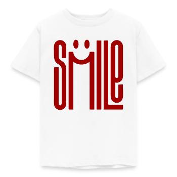 Smile - Kids' T-Shirt - white - Front - AI Model Kid Male (0cm)