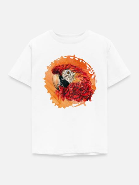 Papagei | macaw | parrot - Kinder T-Shirt - Weiß