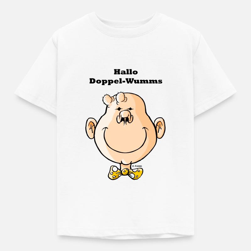 Beispiel Kopp Doppelwumms - Kinder T-Shirt - Weiß