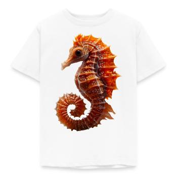 Seepferdchen sind mit den Stichlingen verwandt - Kinder T-Shirt - Weiß - Vorne - AI Model Kid Male (0cm)