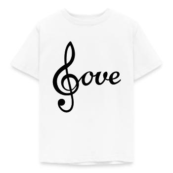 I love Music Treble Clef - Kids' T-Shirt - white - Front - AI Model Kid Male (0cm)